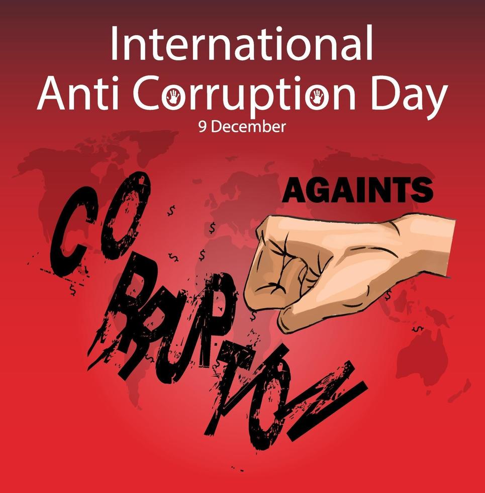 vector image of international anti corruption day
