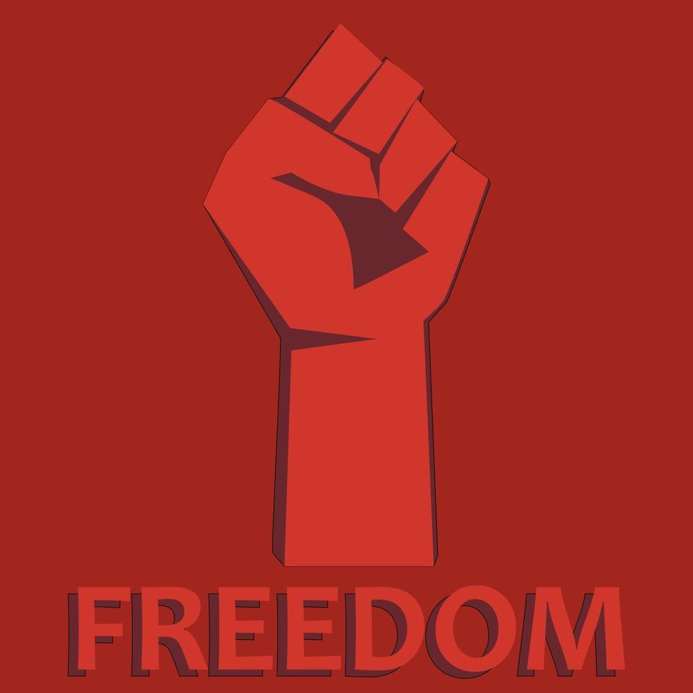 symbol of freedom hand illustration vector image