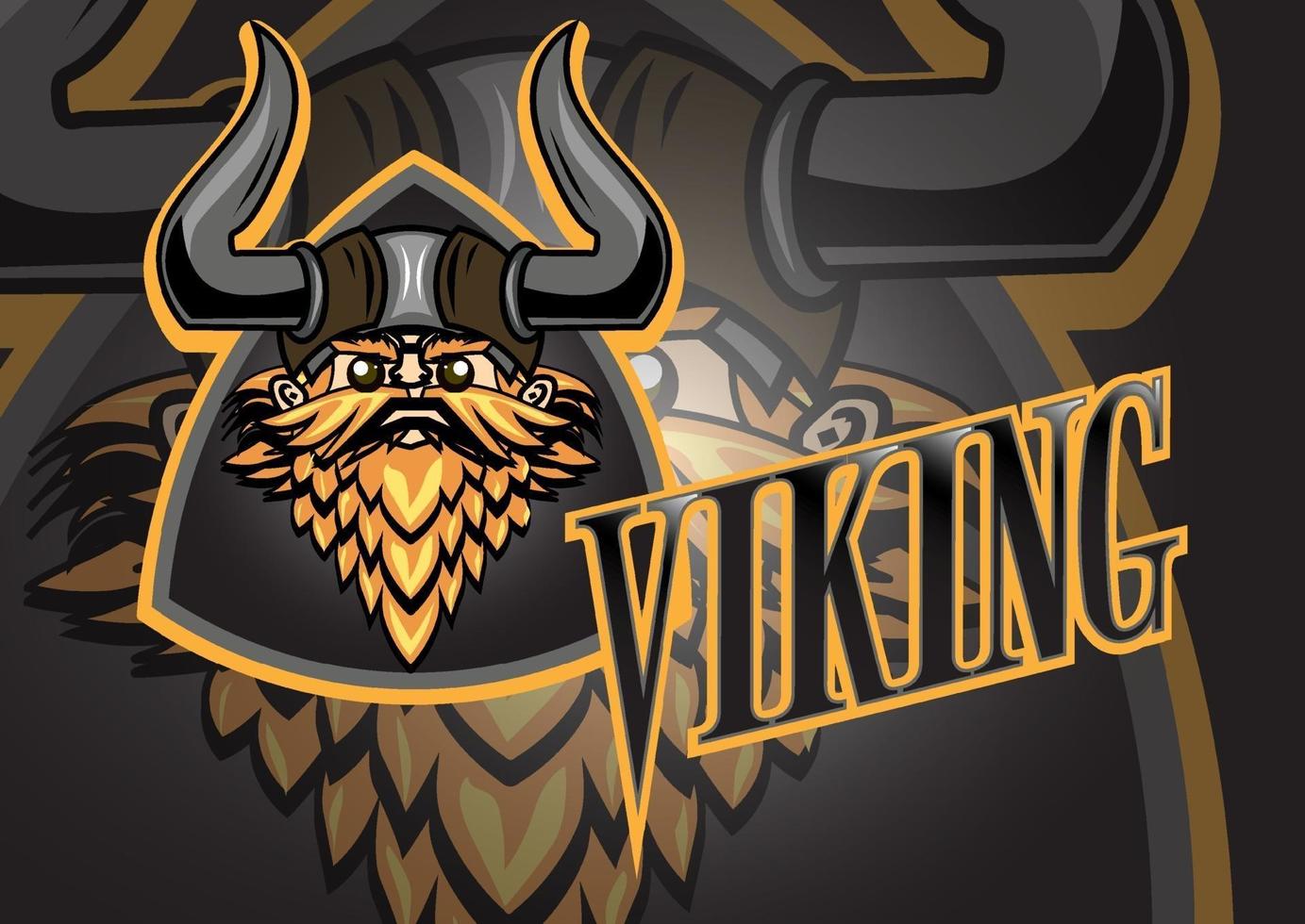 Vector image of viking esport logo illustration