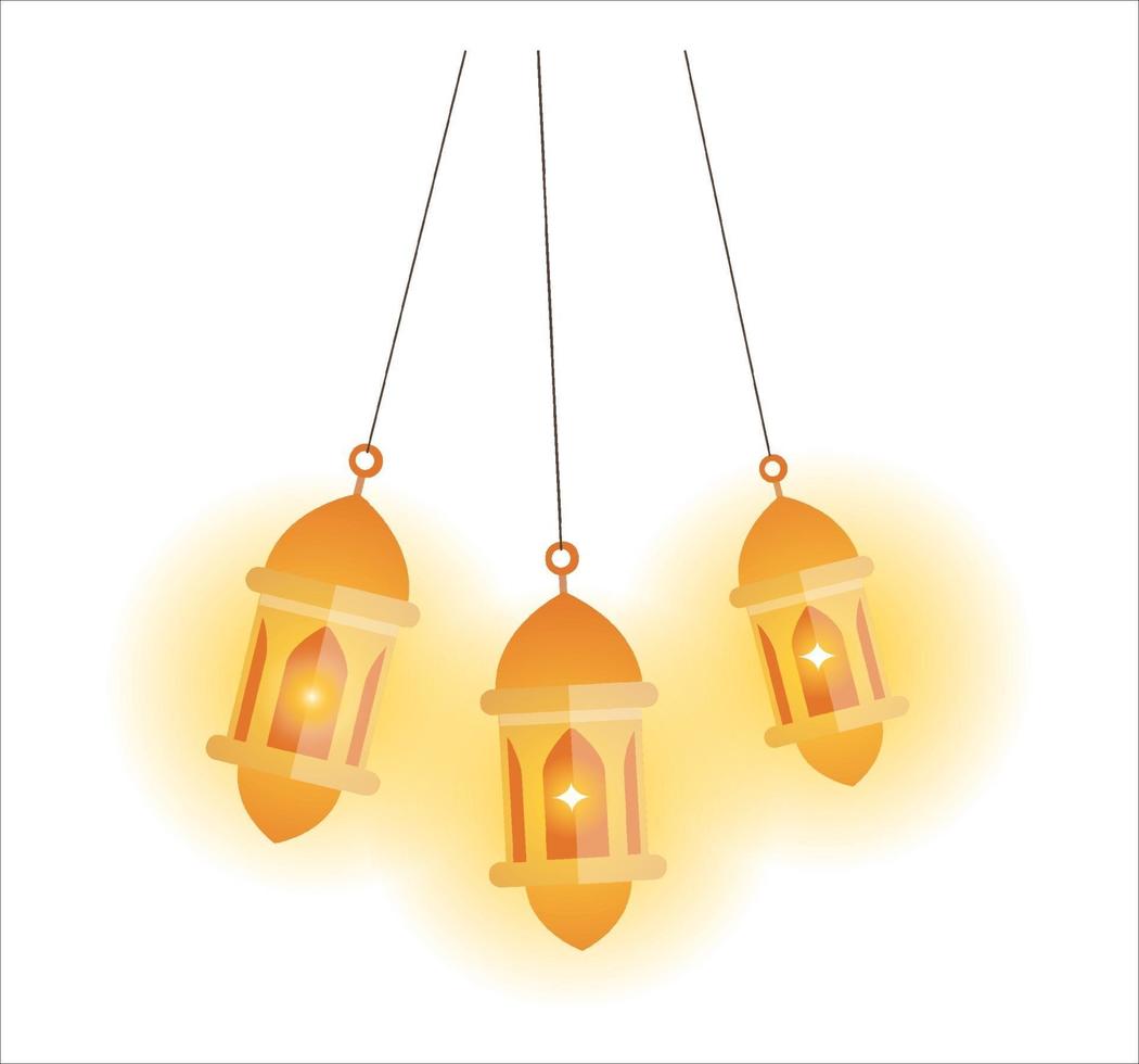 Vector image of lantern lamp illustration