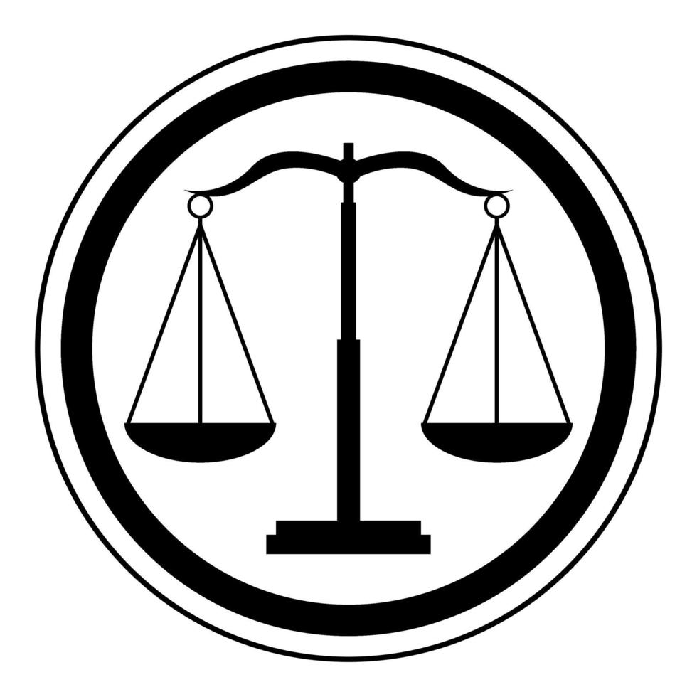 legal scale symbol vector image