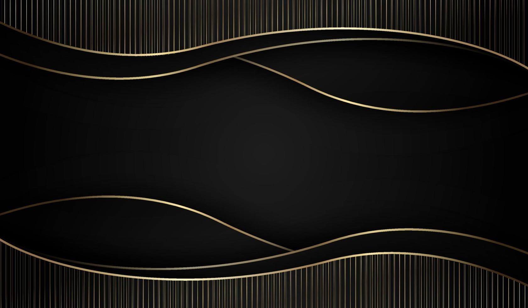 Abstract black and gold luxury background vector