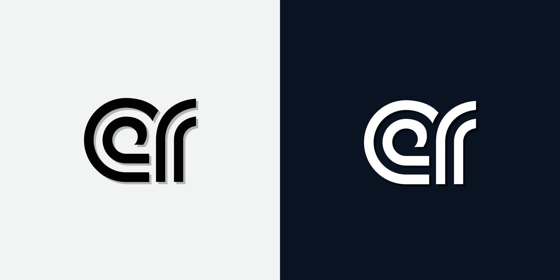 Modern Abstract Initial letter ER logo. vector