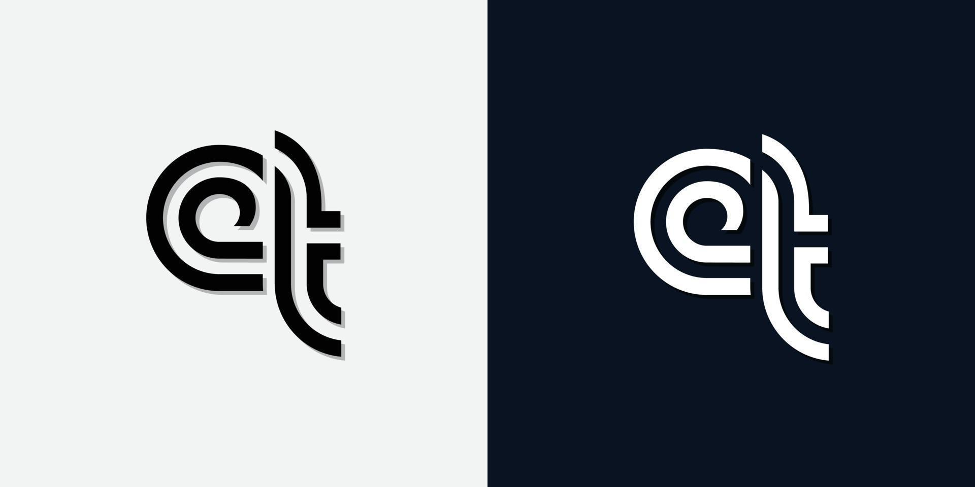 Modern Abstract Initial letter ET logo. vector