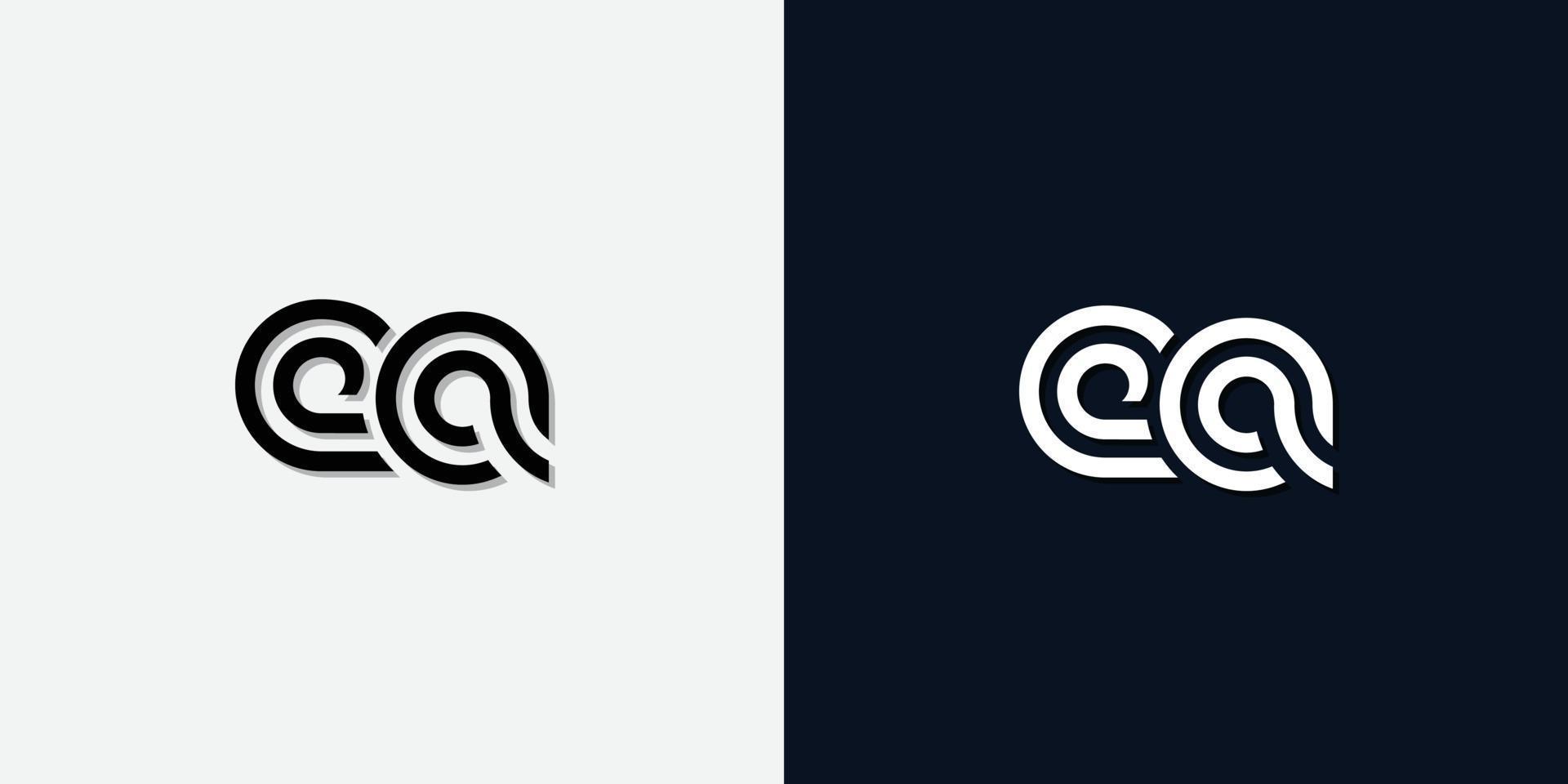 Modern Abstract Initial letter EA logo. vector