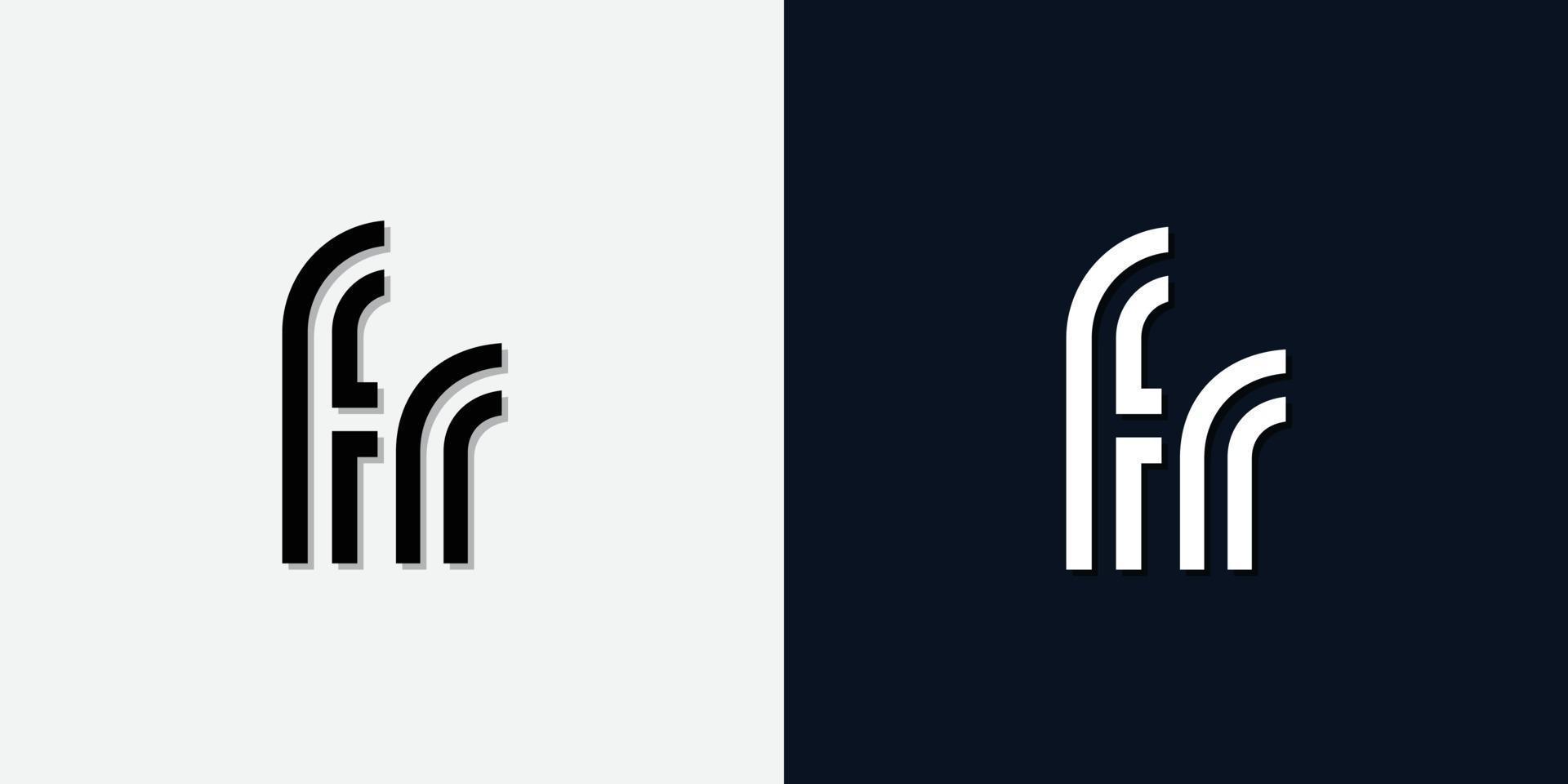 logotipo de letra inicial abstracta moderna fr. vector