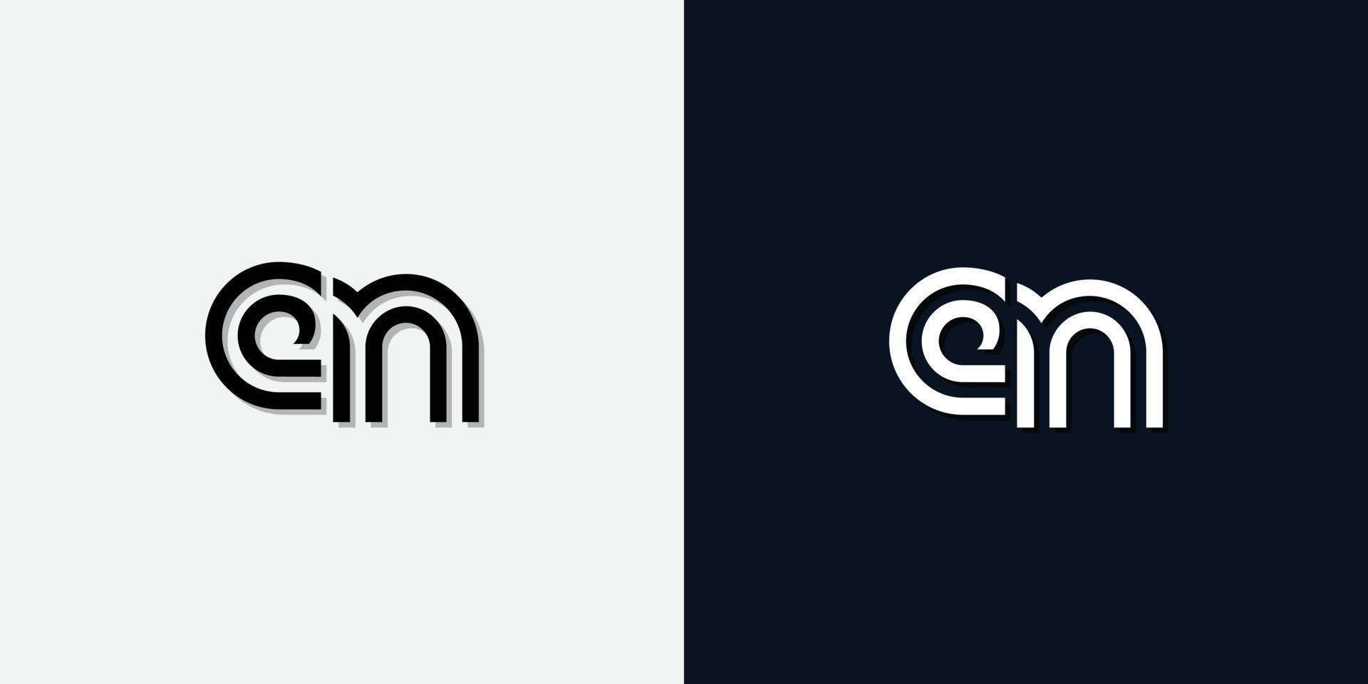 Modern Abstract Initial letter EN logo. vector