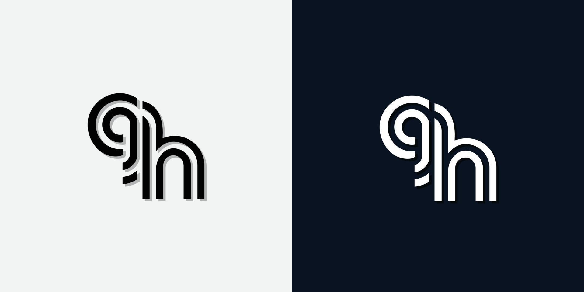logotipo abstracto moderno de la letra inicial gh. vector
