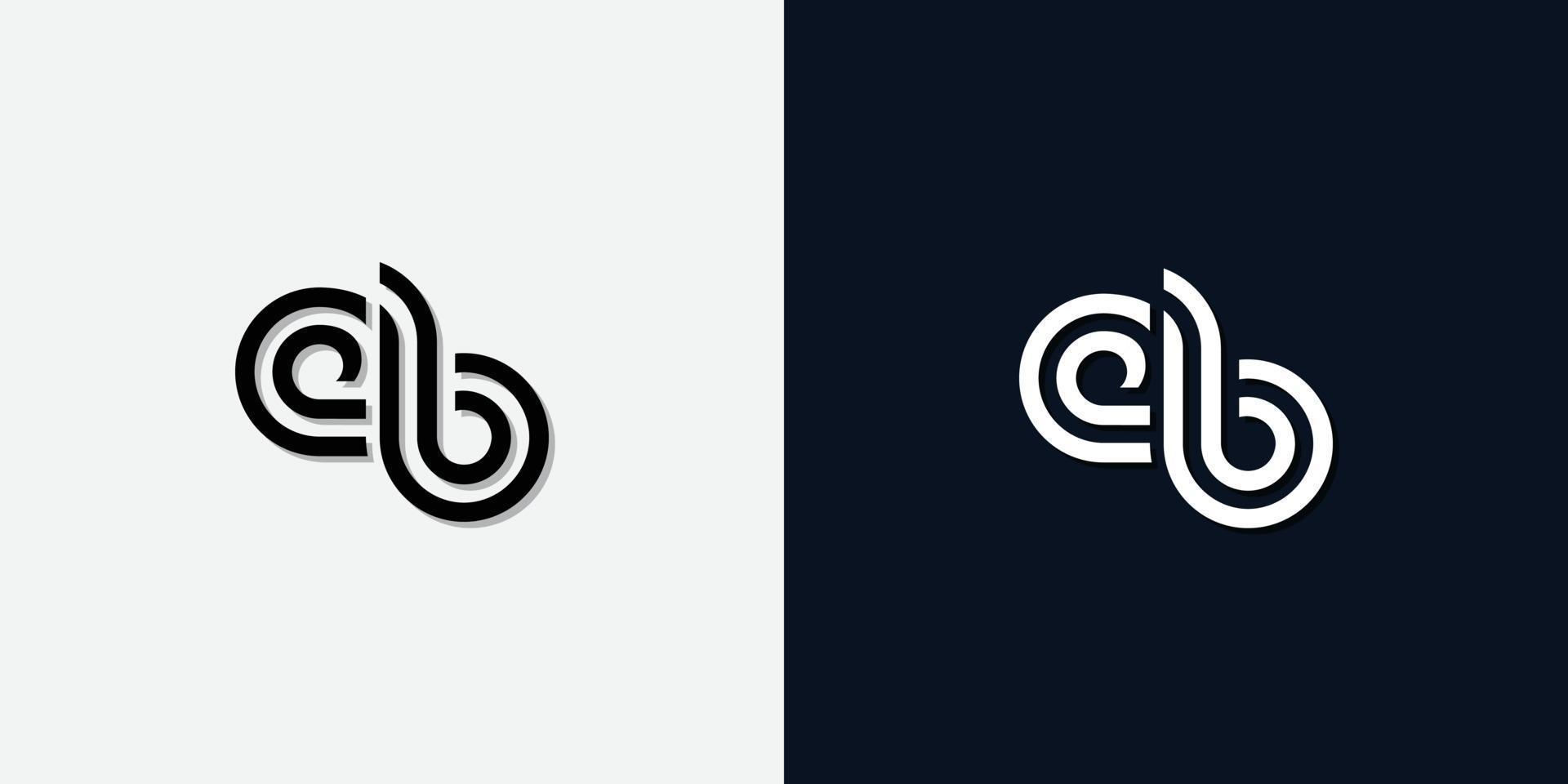 logotipo de letra inicial abstracta moderna eb. vector