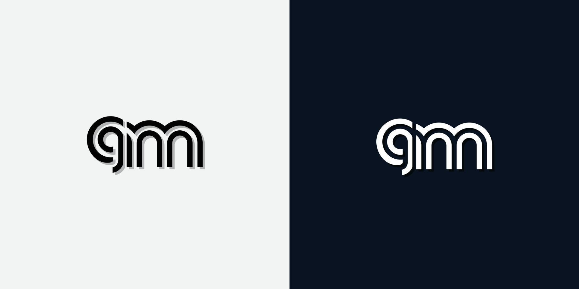 logotipo de gm de letra inicial abstracta moderna. vector