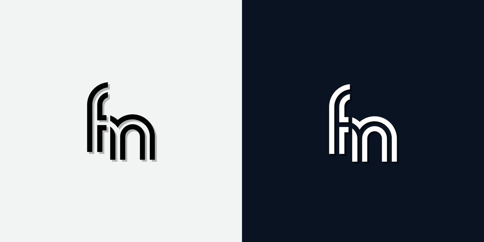 Modern Abstract Initial letter FN logo. vector