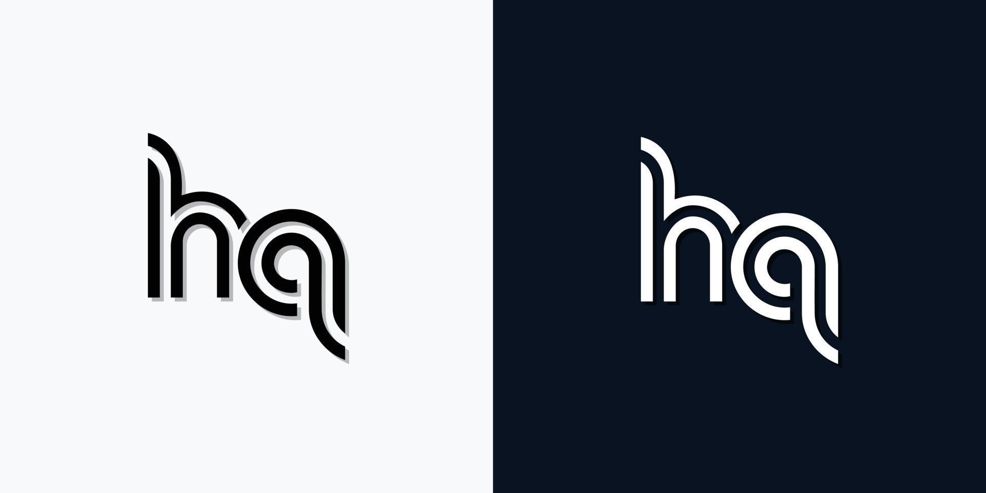 logotipo hq de letra inicial abstracta moderna. vector