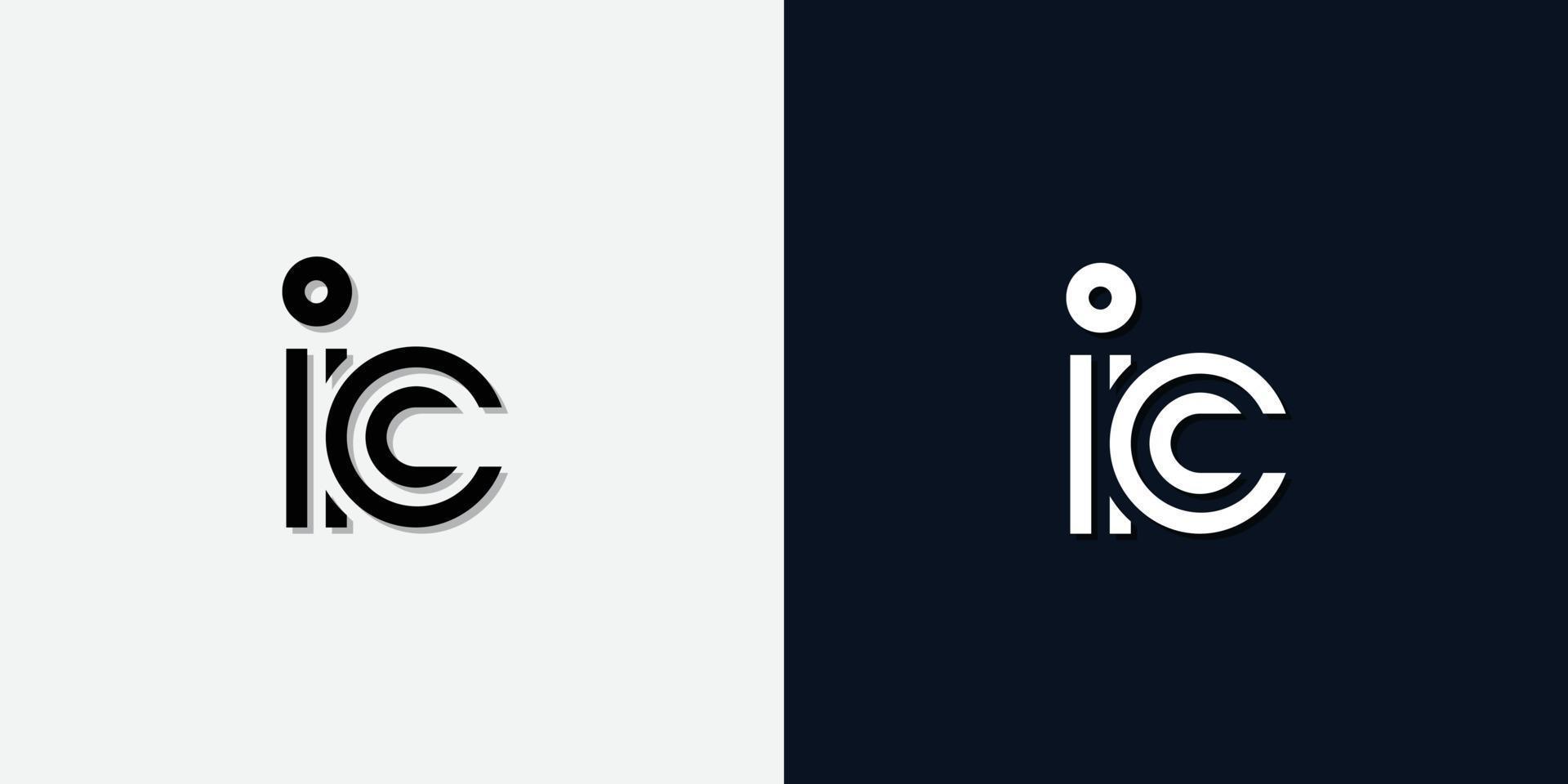 Modern Abstract Initial letter IC logo. vector