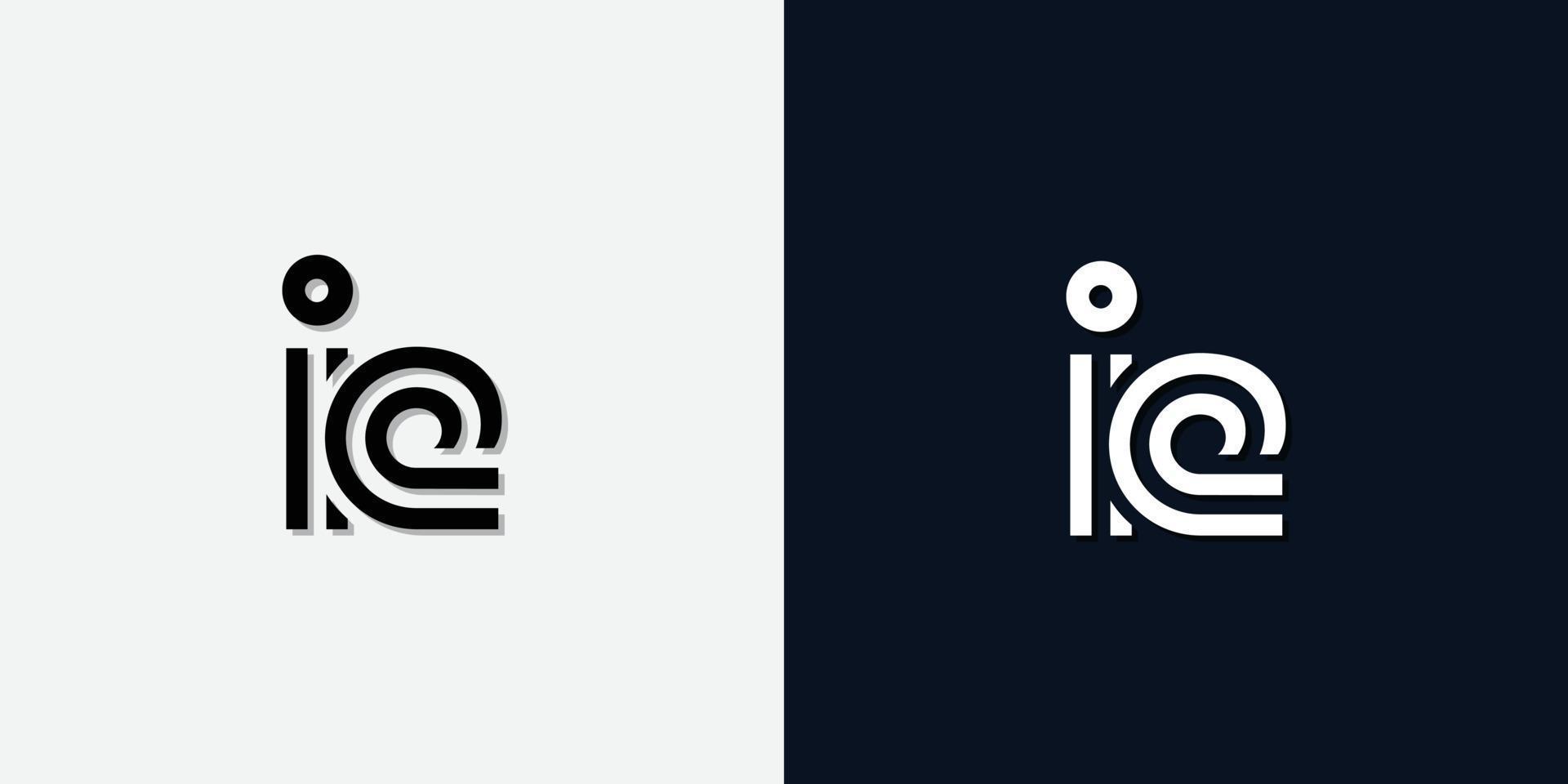 Modern Abstract Initial letter IE logo. vector