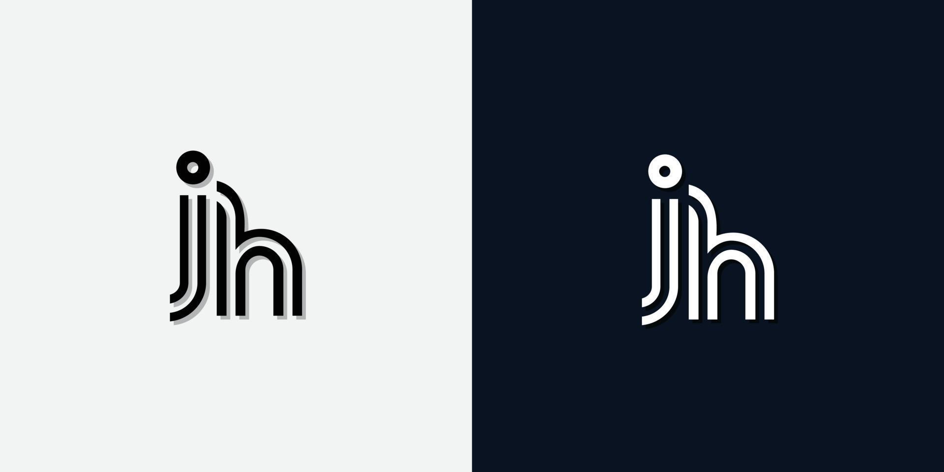 Modern Abstract Initial letter JH logo. vector