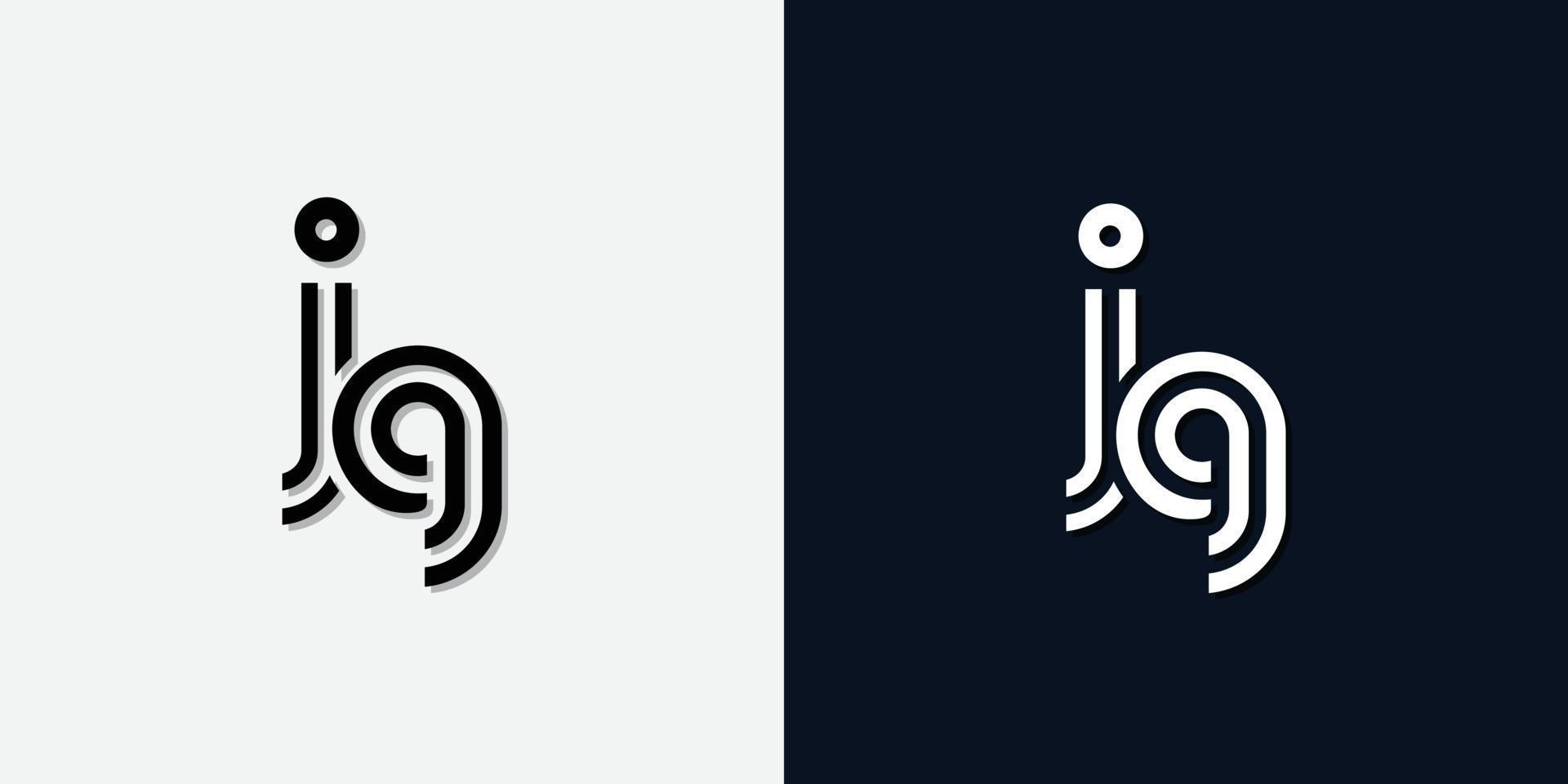 Modern Abstract Initial letter JG logo. vector