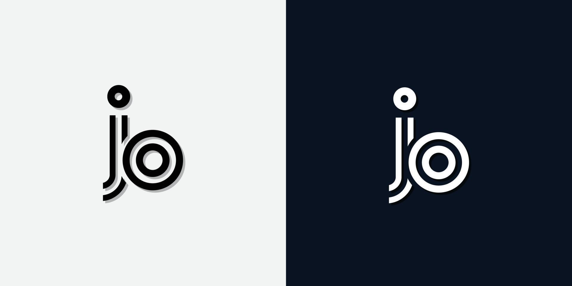 Modern Abstract Initial letter JO logo. vector