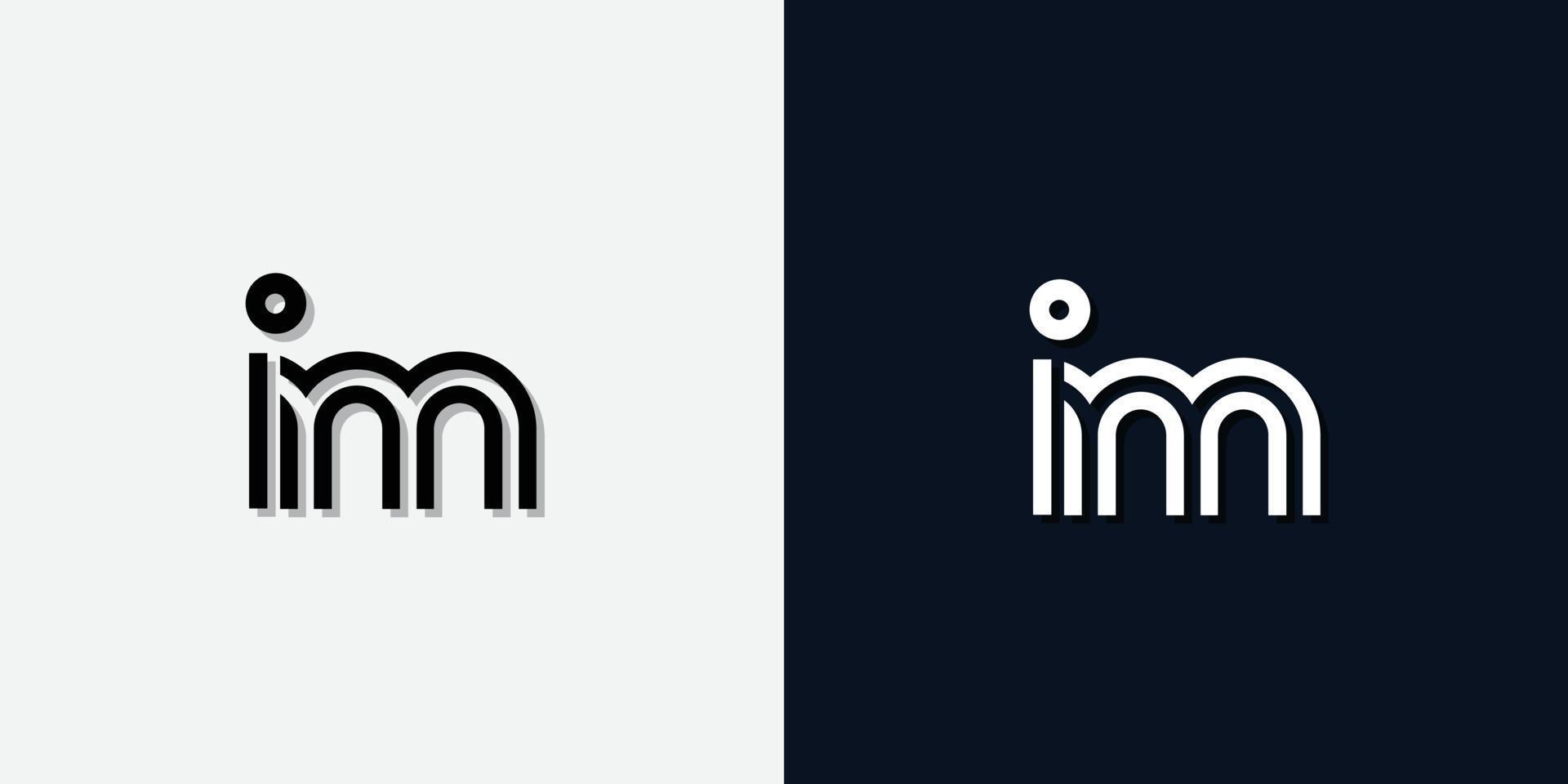 Modern Abstract Initial letter IM logo. vector