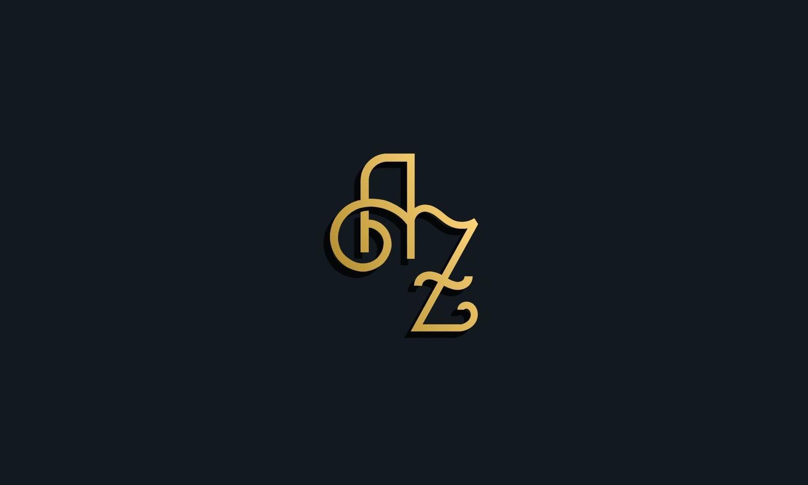 Luxury fashion initial letter AZ logo. vector