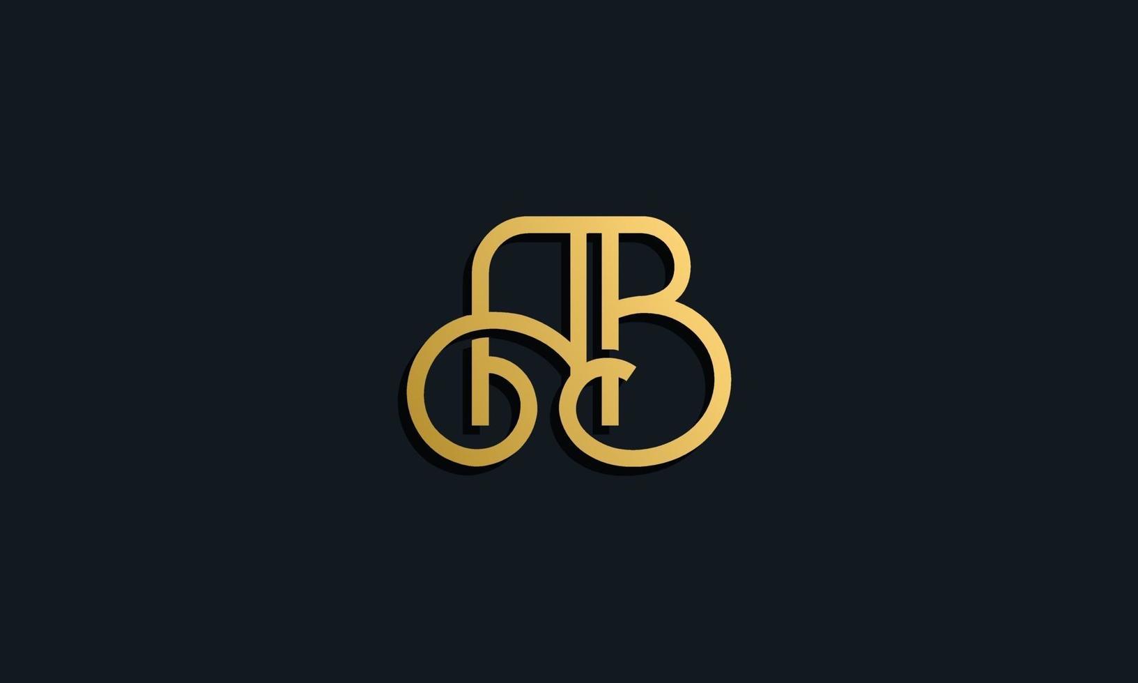 Luxury fashion initial letter AB logo. vector