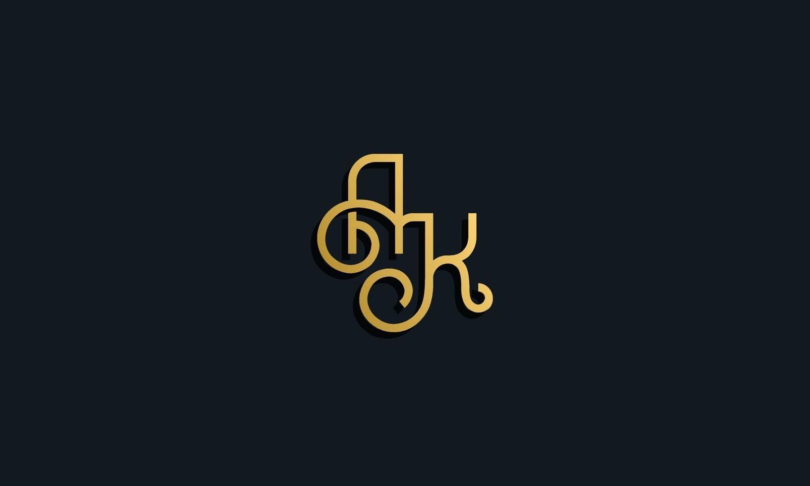 Luxury fashion initial letter AK logo. vector