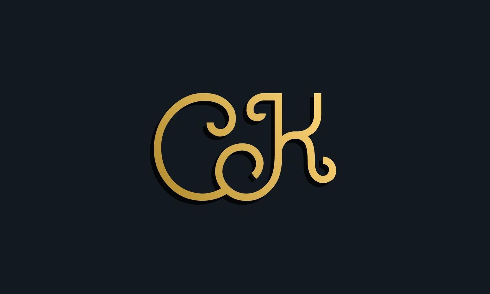 Luxury fashion initial letter CK logo. vector