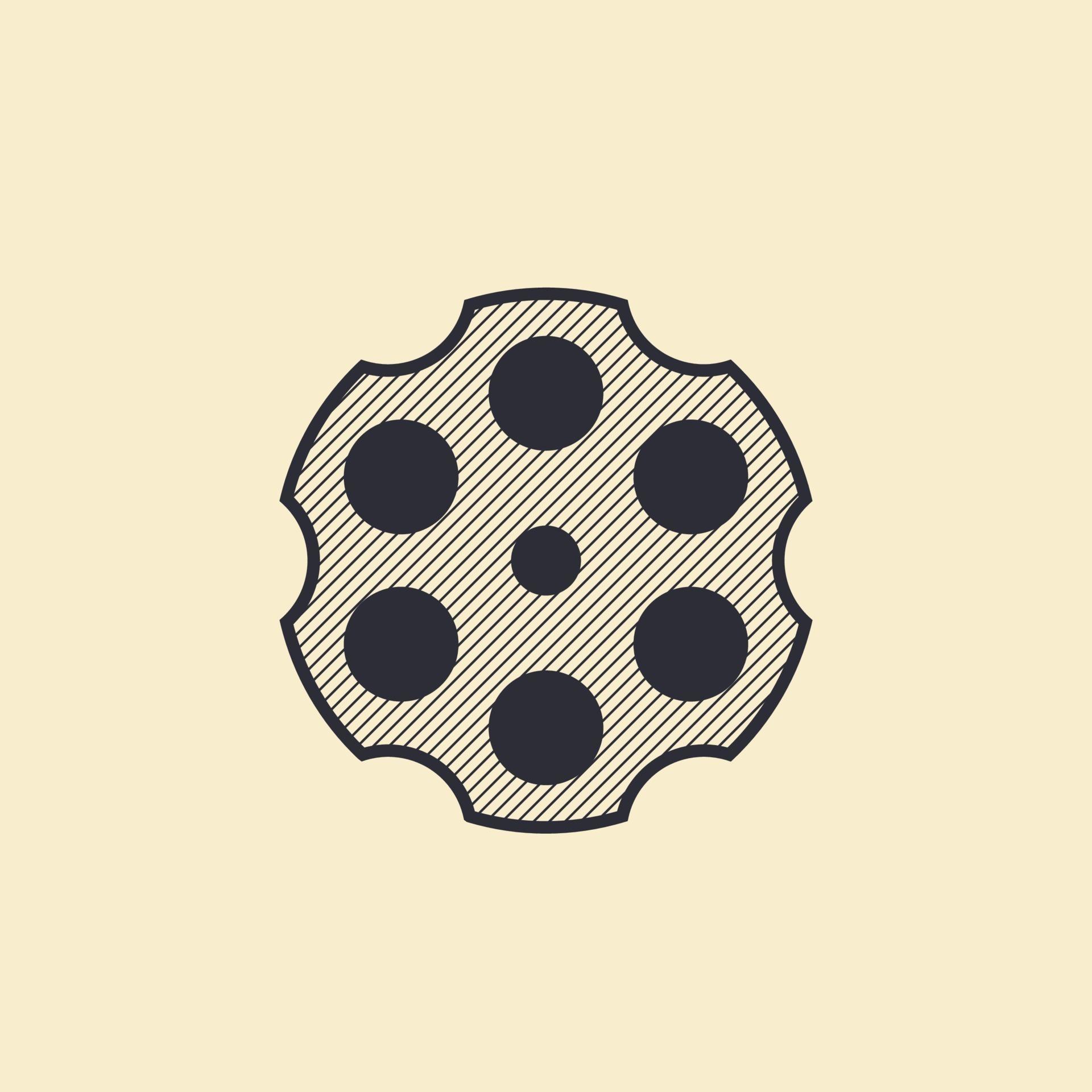 cylinder of a revolver vector illustration 5237678 Vector Art at Vecteezy