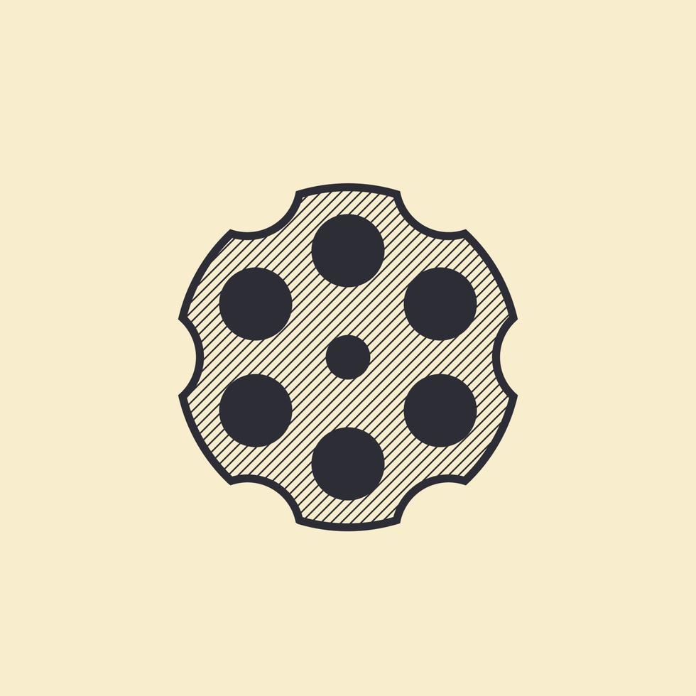 cylinder of a revolver vector illustration