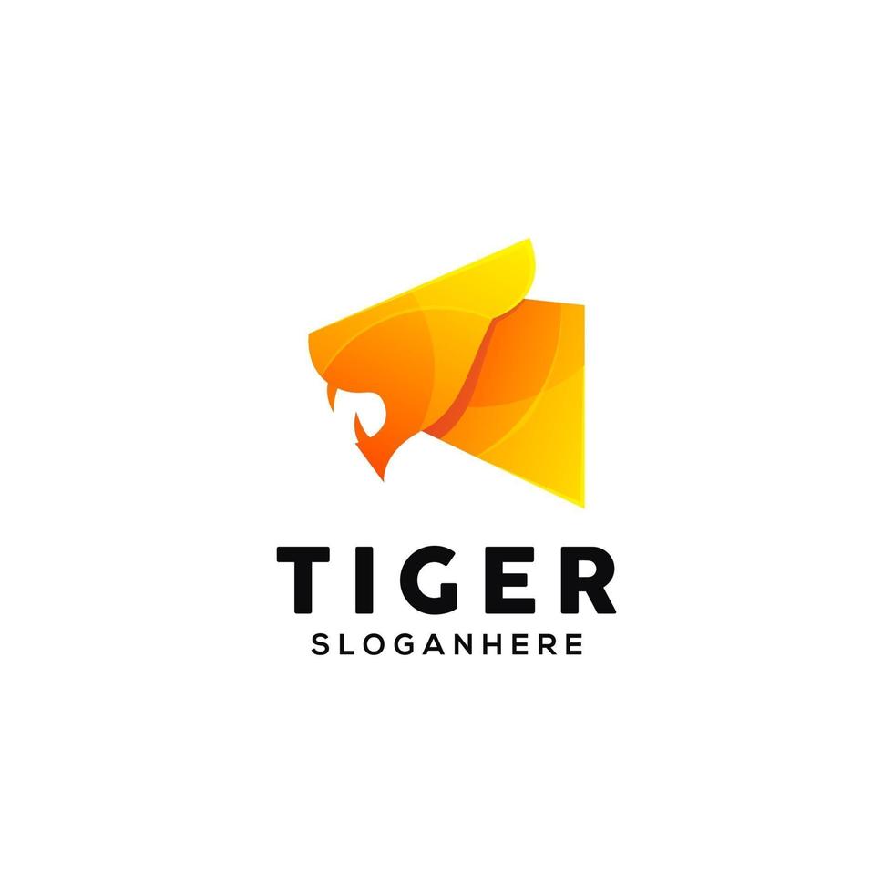 diseño de logotipo colorido tigre vector