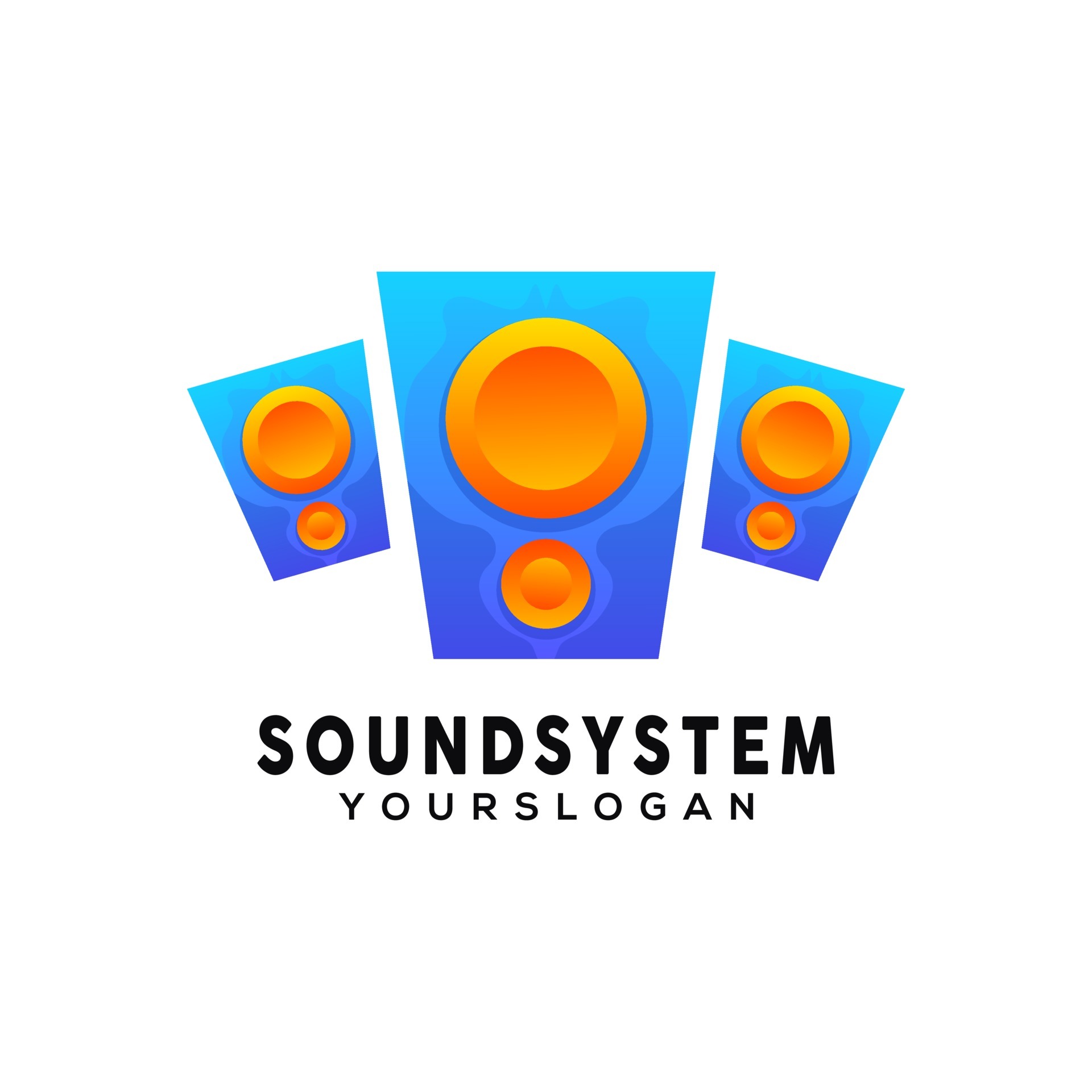sound system colorful logo design 5237835 Vector Art at Vecteezy