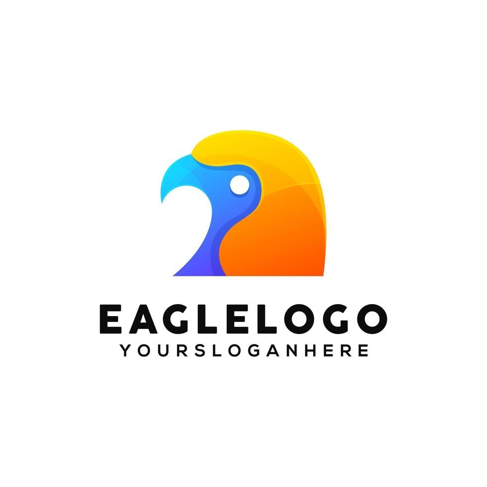 eagle colorful logo design vector