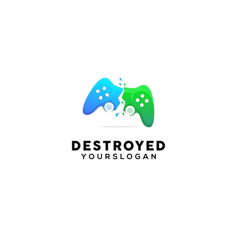 game colorful logo design template vector