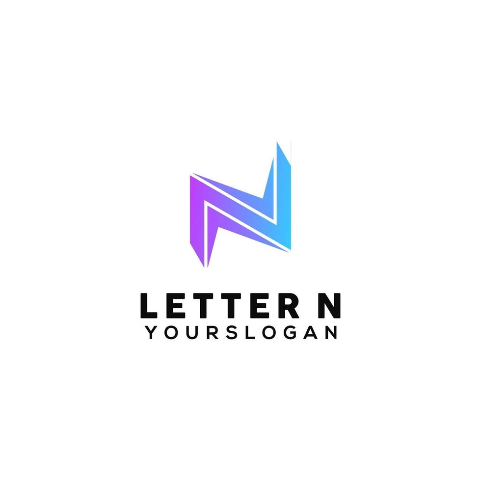 letter n logo design vector