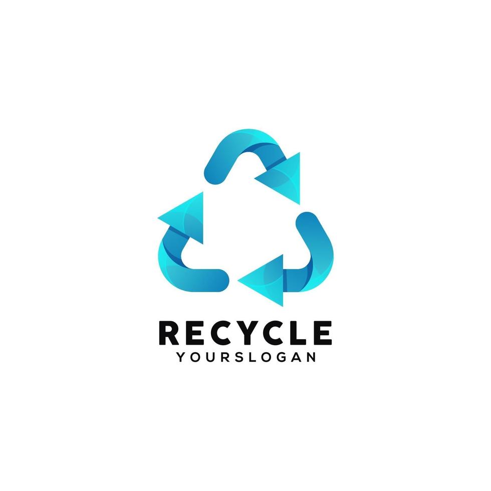 diseño de logotipo de reciclaje vector