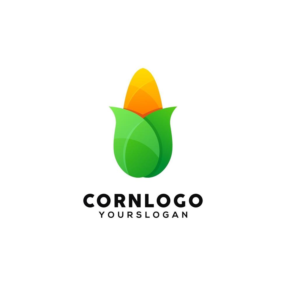 plantilla de diseño de logotipo colorido de maíz vector