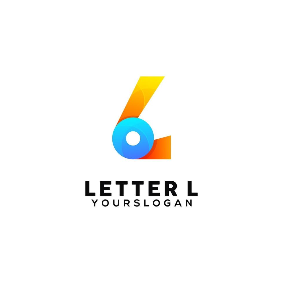 letter r colorful logo design template vector