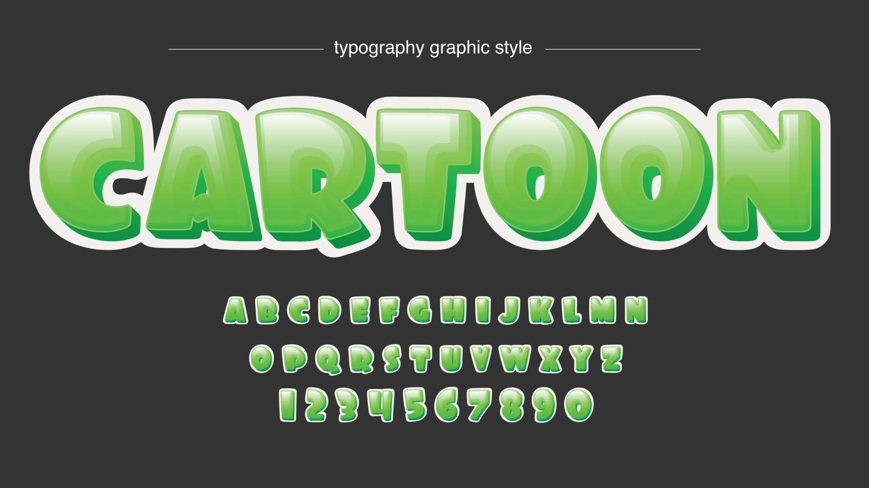 letras aisladas de dibujos animados 3d redondeadas verdes 5237927 Vector en  Vecteezy