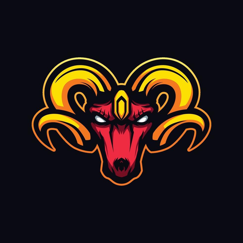 Abstract Goat Ram Concept Illustration Vector Design Template