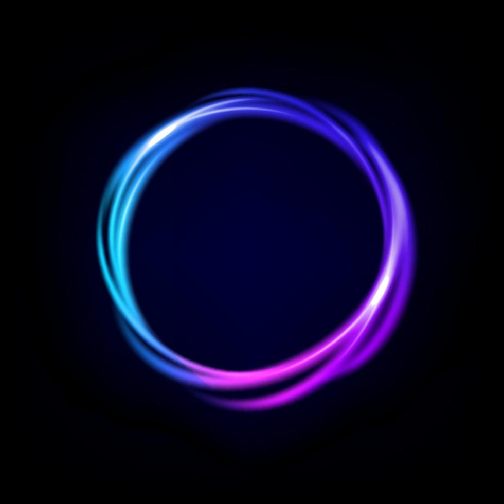 Rotating Multicolor Lights with sparks, isolated and easy to edit. Vector Illustration