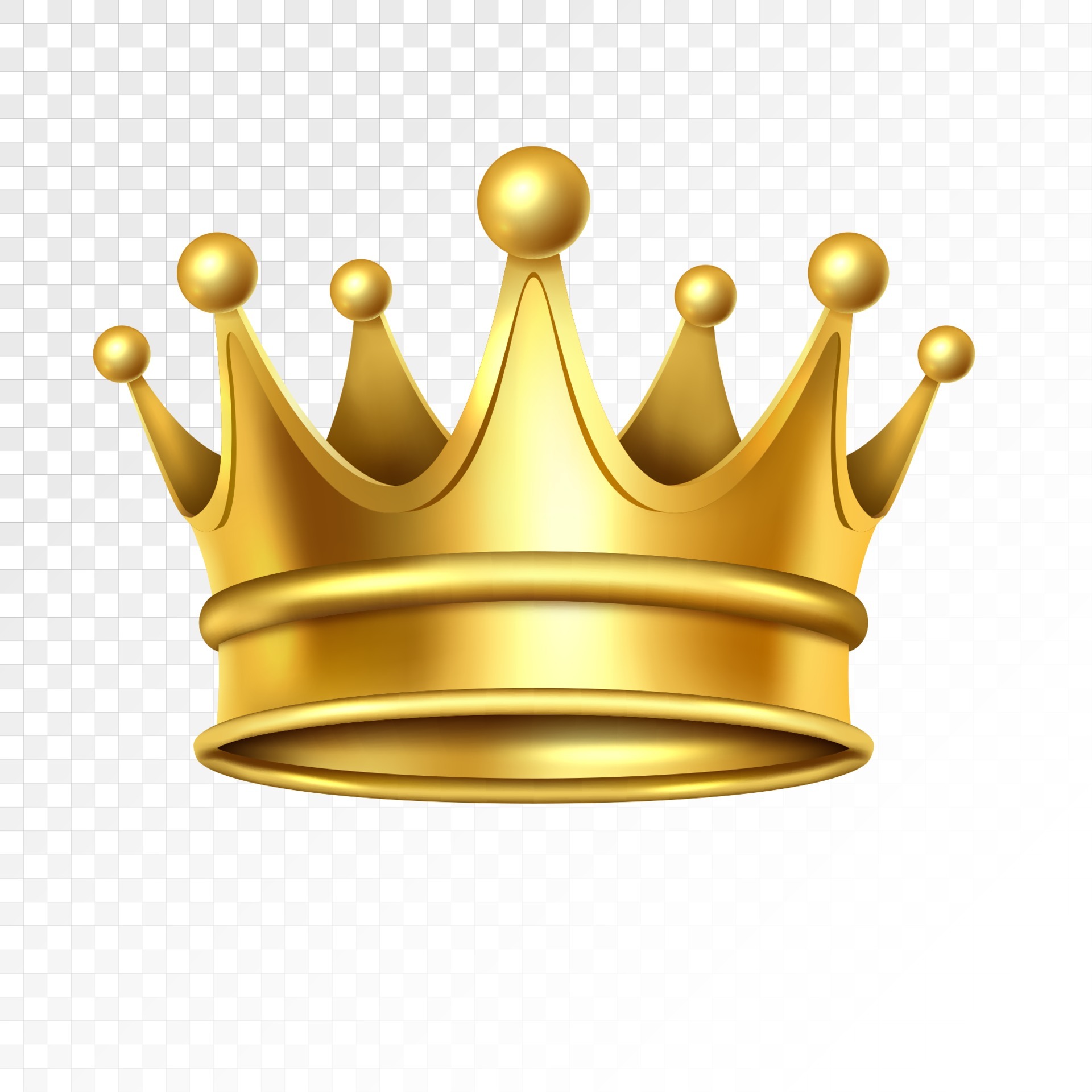 Realistic Golden Crown, isolated on a transparent background. Vector  Illustration 5237983 Vector Art at Vecteezy