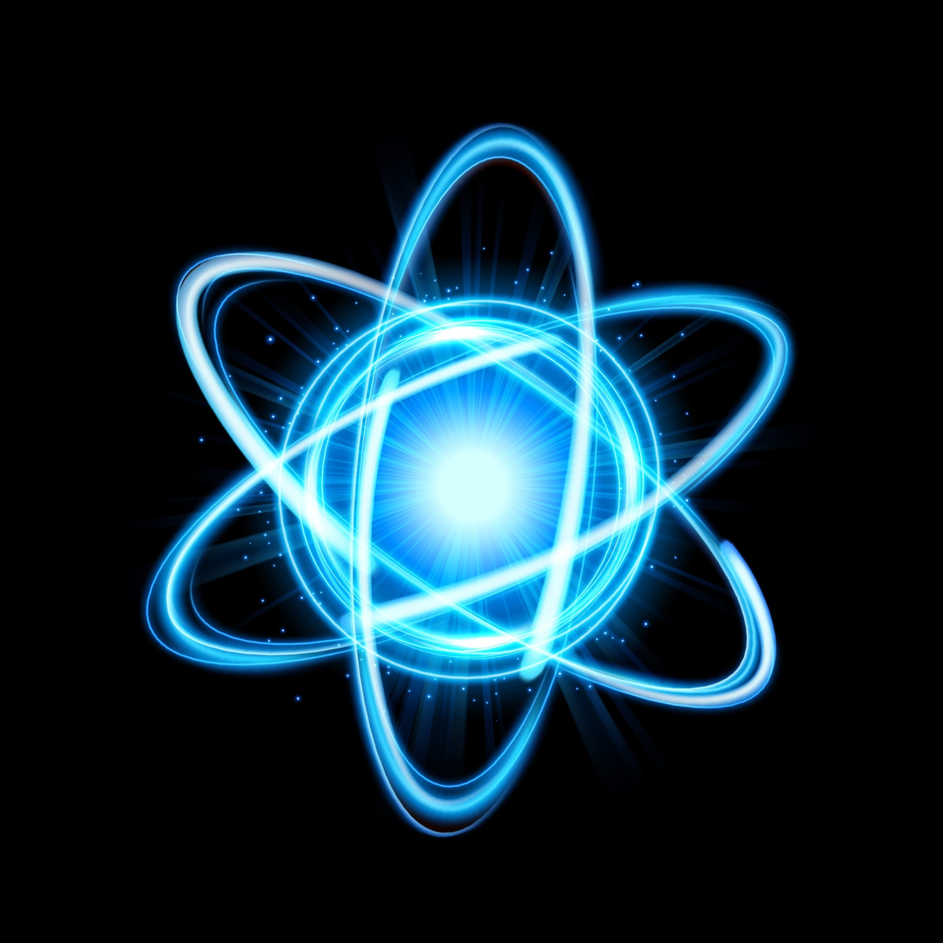 Dynamic Blue Light Explosion on a transparent background, isolated and