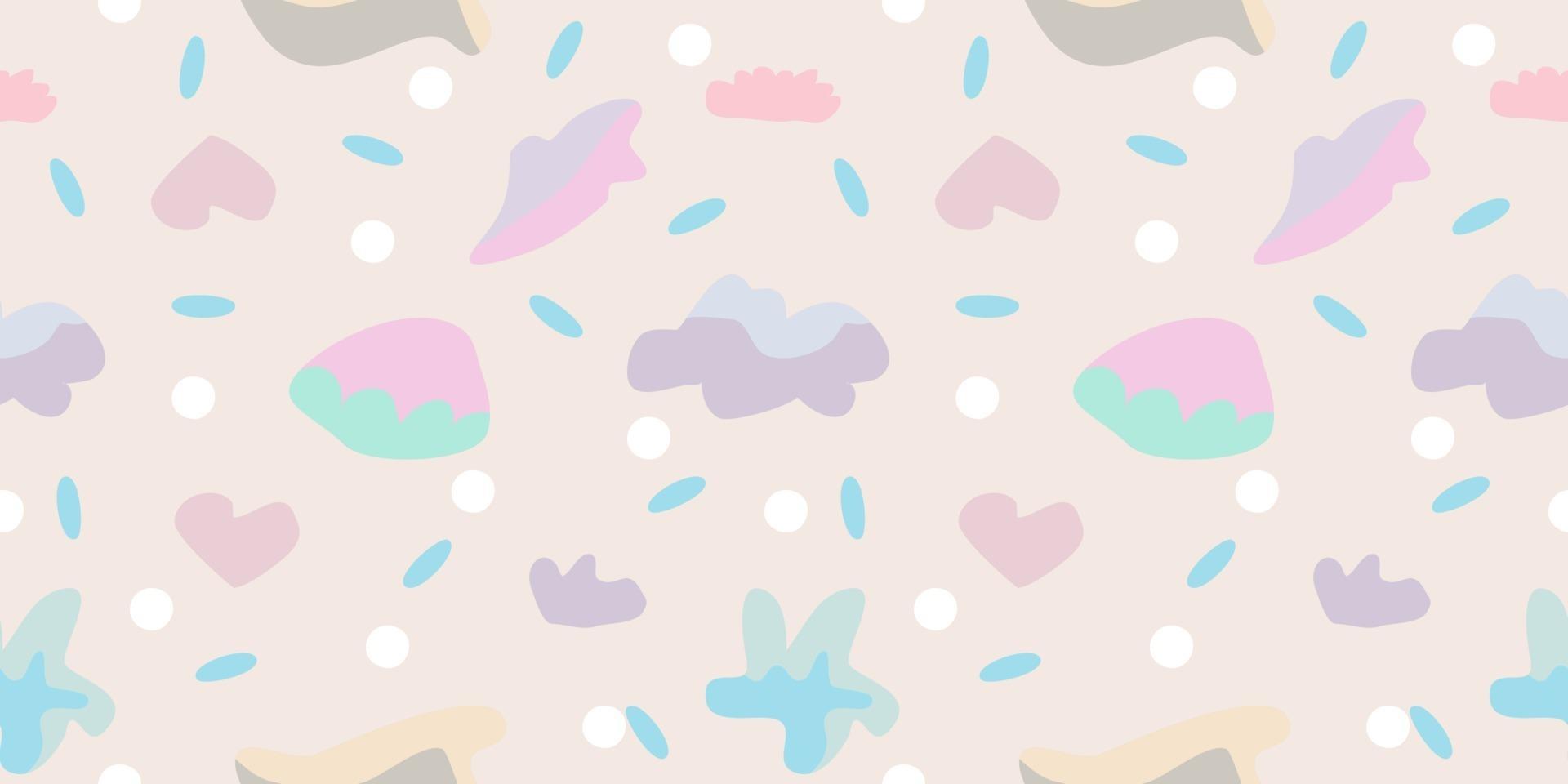 collection seamless cute pattern Geometric vector