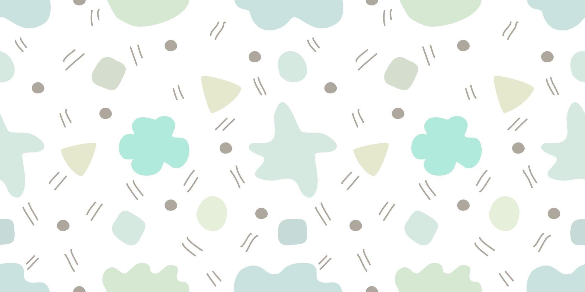 collection seamless cute pattern Geometric vector