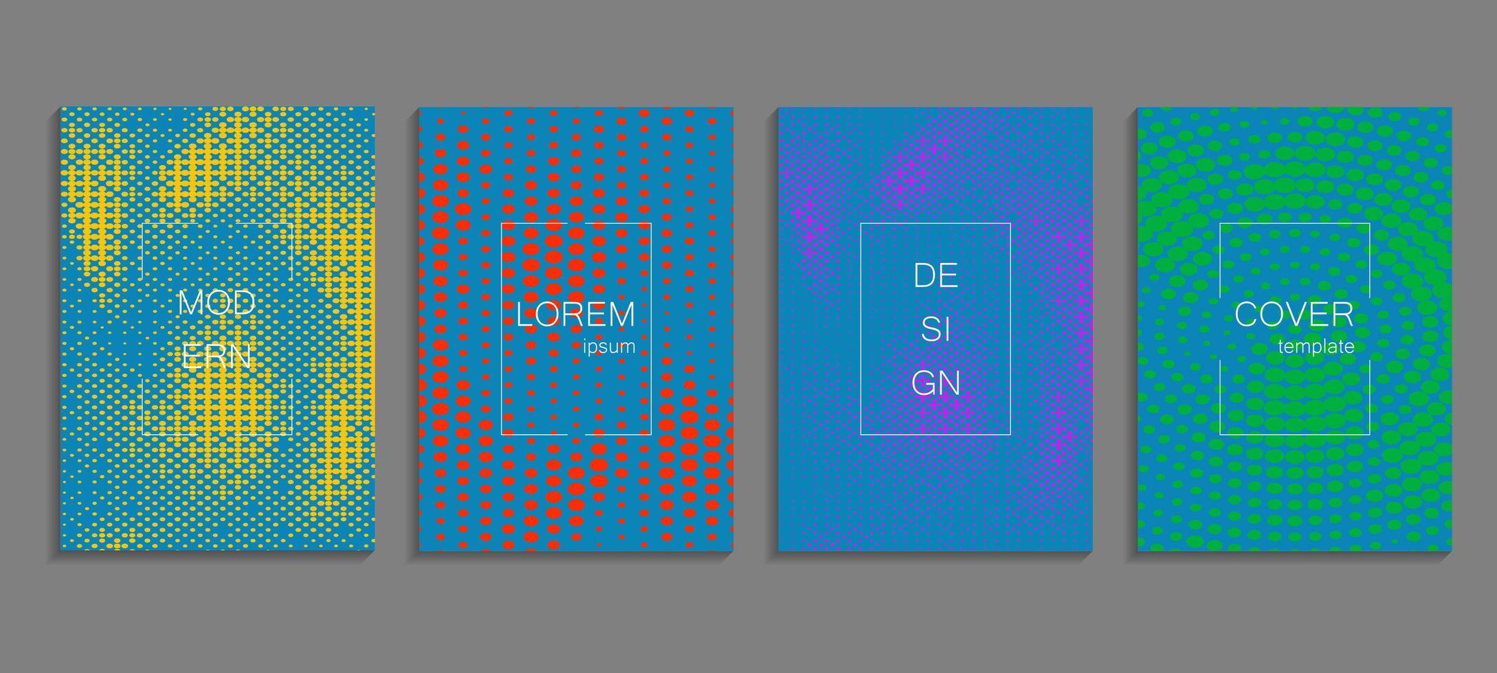 Minimal abstract vector halftone cover design template.