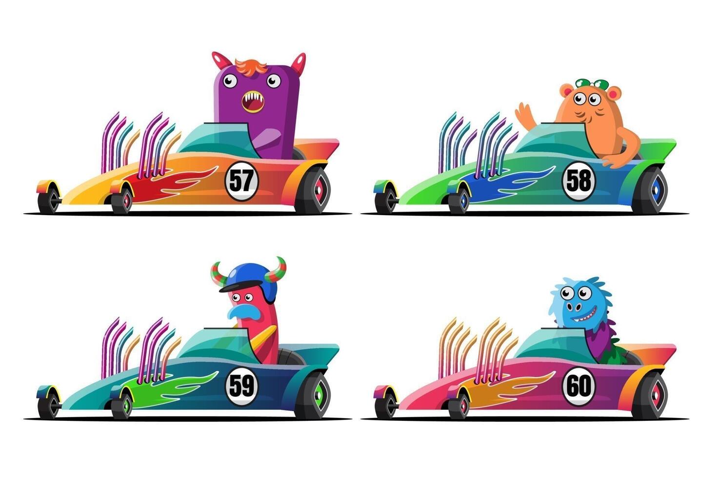 In game competition continue player used high speed car for win in racing game. competition e-sport car racing. vector