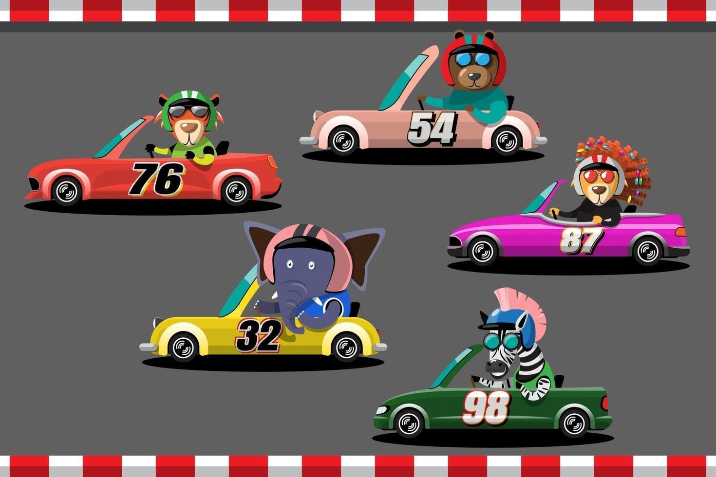 In game competition continue player used high speed car for win in racing game. competition e-sport car racing. vector