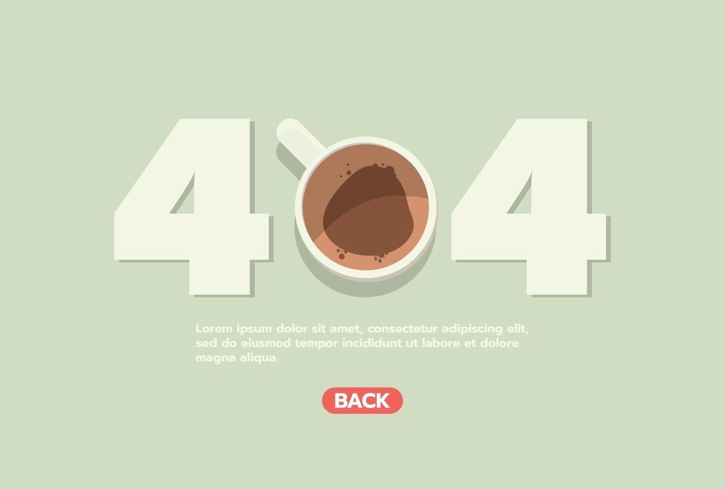 página de error 404 de advertencia de red de Internet o archivo no encontrado para la página web. vector