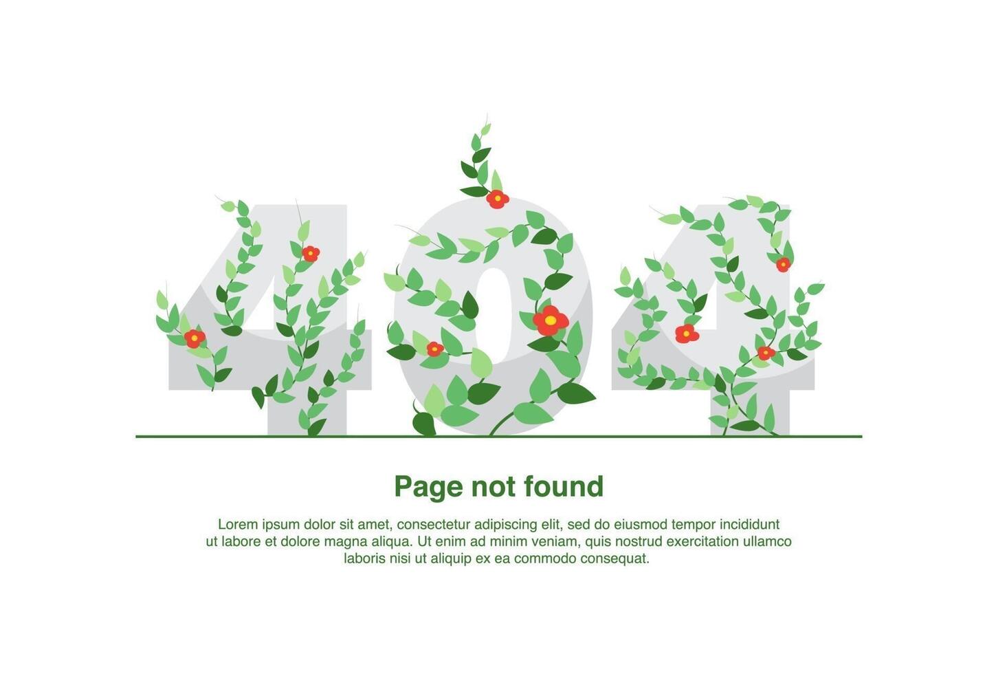 Internet network warning 404 Error Page or File not found for web page. vector