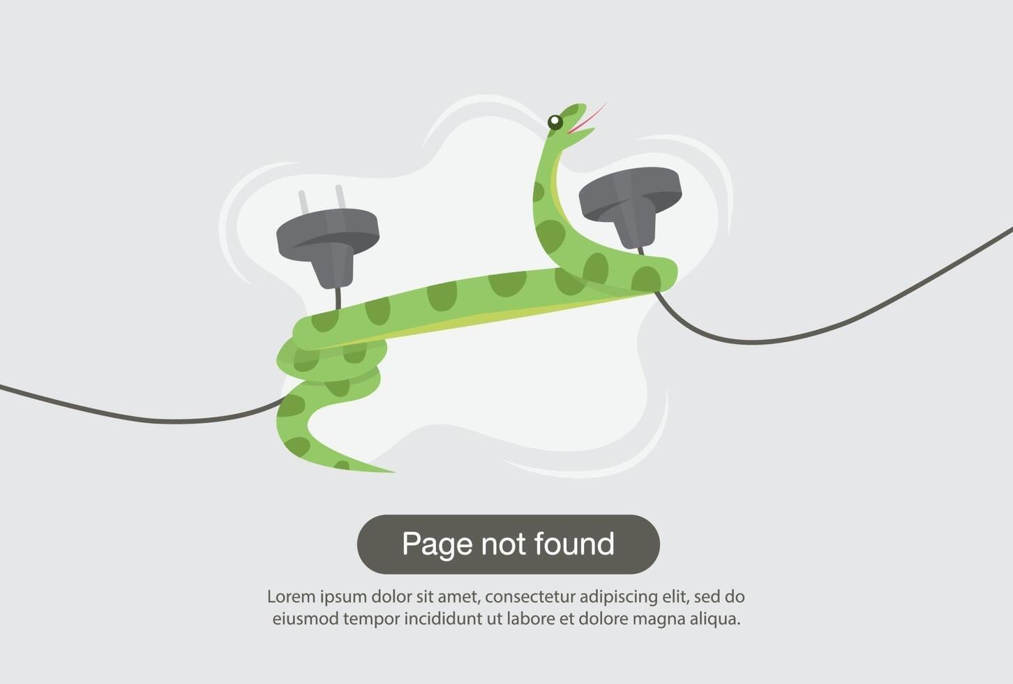 Internet network warning 404 Error Page or File not found for web page. vector