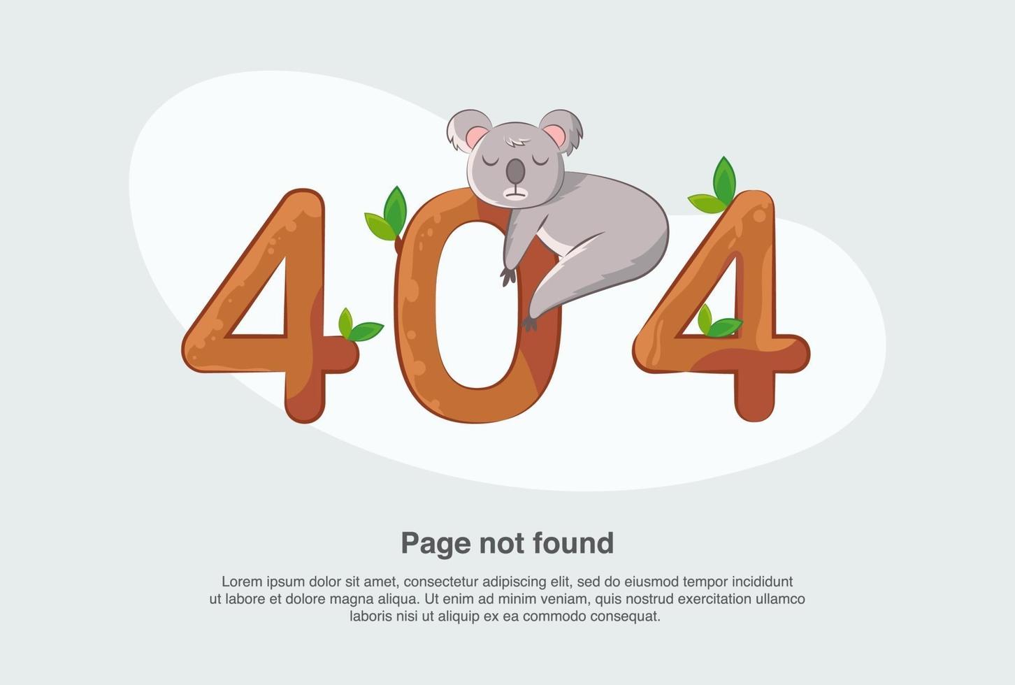 página de error 404 de advertencia de red de Internet o archivo no encontrado para la página web. vector